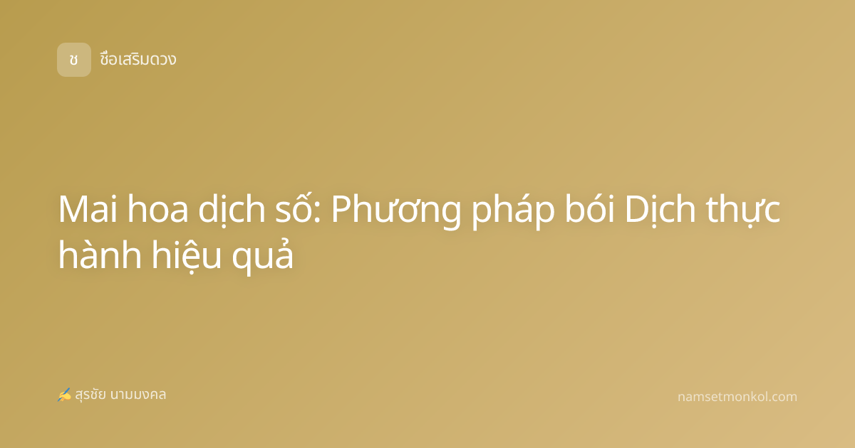 Mai hoa dịch số: Phương pháp bói Dịch thực hành hiệu quả
